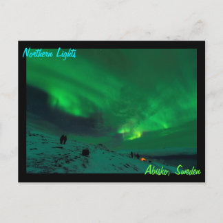 Noordelijke lichten over Abisko Zweden Briefkaart