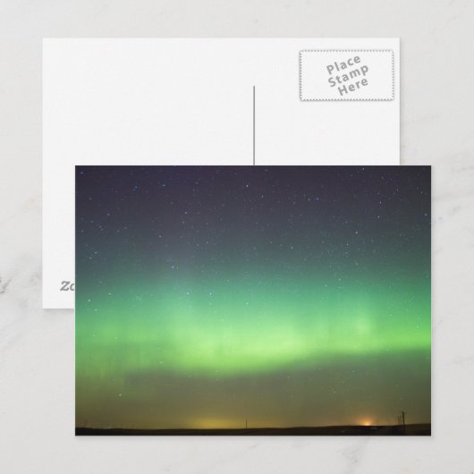 Noordelijke lichten over Alberta Briefkaart (Voorkant / Achterkant)