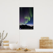 Noordelijke lichten over de Juneau Icefield Poster (Keuken)