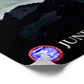 Noordelijke lichten over de Juneau Icefield Poster (Hoek)