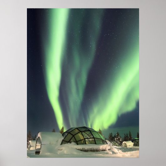 Noordelijke lichten over Finland Poster (Voorkant)