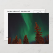 Noordelijke lichten over Ft. Wainwright, AK Briefkaart (Voorkant / Achterkant)