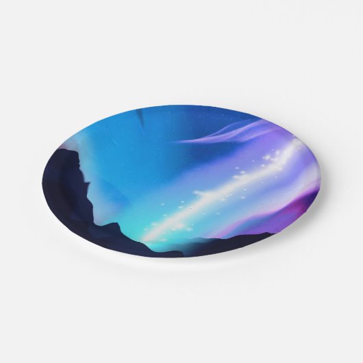 Noordelijke lichten papieren bordje (Gekanteld)