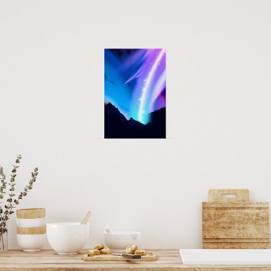 Noordelijke lichten poster (Keuken)