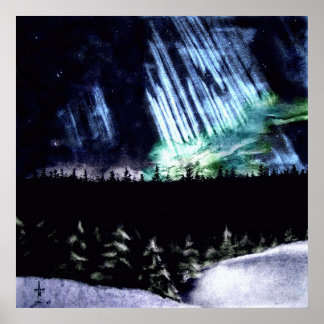 Noordelijke lichten poster