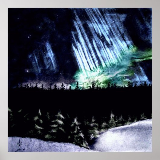 Noordelijke lichten poster (Voorkant)