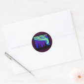 Noordelijke lichten ronde sticker (Envelop)