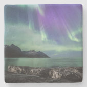 Noordelijke lichten stenen onderzetter (Voorkant)