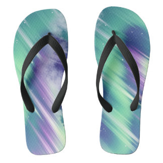 noordelijke lichten teenslippers
