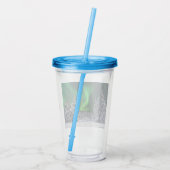 Noordelijke lichten tijdens de winter acryl drinkbeker (Achterkant)