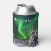 Noordelijke lichten tijdens de winter blikjeskoeler (Blikje Voorkant)