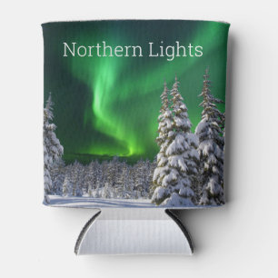 Noordelijke lichten tijdens de winter blikjeskoeler