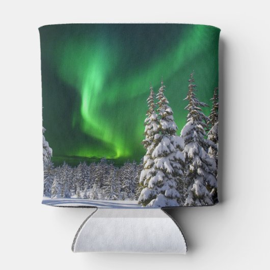 Noordelijke lichten tijdens de winter blikjeskoeler (Achterkant)