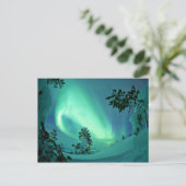 Noordelijke lichten tijdens de winter briefkaart (Staand voorkant)