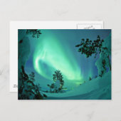 Noordelijke lichten tijdens de winter briefkaart (Voorkant / Achterkant)