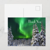 Noordelijke lichten tijdens de winter briefkaart (Voorkant / Achterkant)