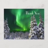Noordelijke lichten tijdens de winter briefkaart (Voorkant)