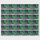 Noordelijke lichten tijdens de winter cadeaupapier (Vlak)