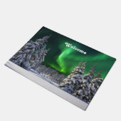 Noordelijke lichten tijdens de winter deurmat (Schuin)