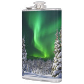 Noordelijke lichten tijdens de winter heupfles (Links)