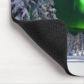 Noordelijke lichten tijdens de winter muismat (Hoek)