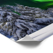 Noordelijke lichten tijdens de winter poster (Hoek)