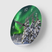 Noordelijke lichten tijdens de winter   ronde klok (Hoek)