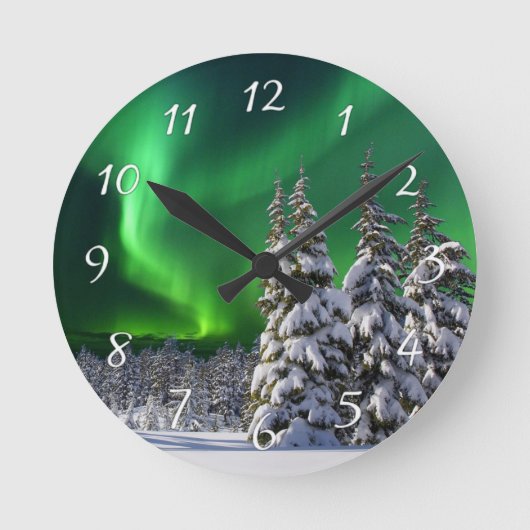 Noordelijke lichten tijdens de winter   ronde klok (Voorkant)