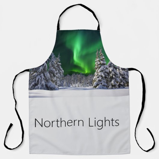 Noordelijke lichten tijdens de winter schort (Voorkant)