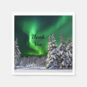 Noordelijke lichten tijdens de winter servet (Voorkant)