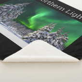 Noordelijke lichten tijdens de winter sherpa deken (3/4)