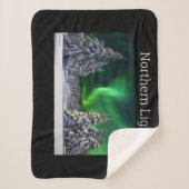 Noordelijke lichten tijdens de winter sherpa deken (Voorkant)
