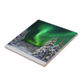Noordelijke lichten tijdens de winter tegeltje (Zijkant)