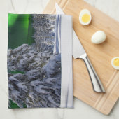 Noordelijke lichten tijdens de winter theedoek (Quarter Fold)