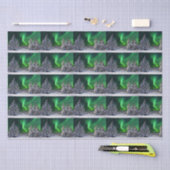 Noordelijke lichten tijdens de winter tissuepapier (Craft)