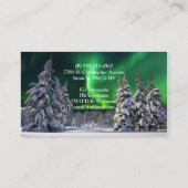 Noordelijke lichten tijdens de winter visitekaartje (Achterkant)