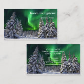 Noordelijke lichten tijdens de winter visitekaartje (Voorkant / Achterkant)