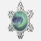 Noordelijke lichten tin sneeuwvlok ornament (Rechts)