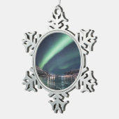 Noordelijke lichten tin sneeuwvlok ornament (Rechts)