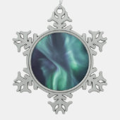 Noordelijke lichten tin sneeuwvlok ornament (Voorkant)