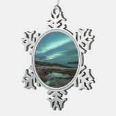 Noordelijke lichten tin sneeuwvlok ornament (Rechts)