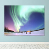 Noordelijke lichten van Alaska Foto Canvas Afdruk (Insitu (Houten vloer))