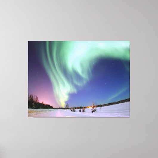 Noordelijke lichten van Alaska Foto Canvas Afdruk (Voorkant)