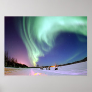 Noordelijke lichten van Alaska Foto Poster