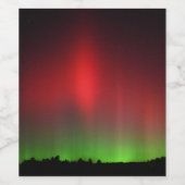 Noordelijke lichten wijn etiket (Enkel label)