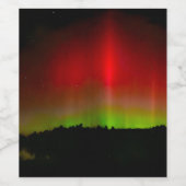 Noordelijke lichten wijn etiket (Enkel label)