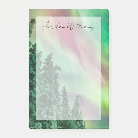 Noordelijke lichten | Winter in Glennallen, Alaska Post-it® Notes (Voorkant)