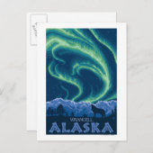 Noordelijke lichten - Wrangell, Alaska Briefkaart (Voorkant / Achterkant)