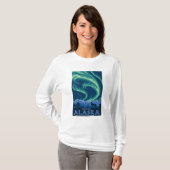 Noordelijke lichten - Wrangell, Alaska T-shirt (Voorkant volledig)
