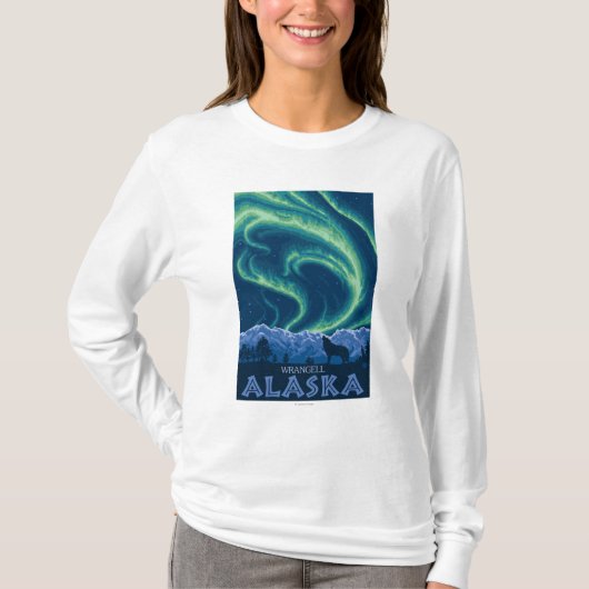 Noordelijke lichten - Wrangell, Alaska T-shirt (Voorkant)